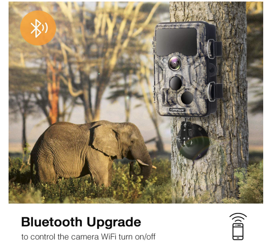 campark wifi bluetooth trail camera 20mp 1296p game hunting camera with 940nm ir